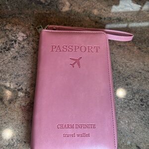 Charm Infinite Pink Passport Travel Wallet